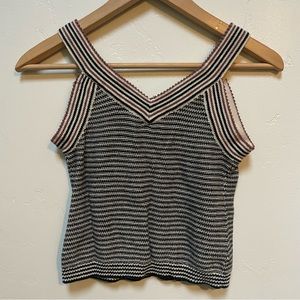 ⭐️3/$15⭐️ BP. Vintage Strip Inspired Woven Knit Crop Top, Sleeveless, Women's XS